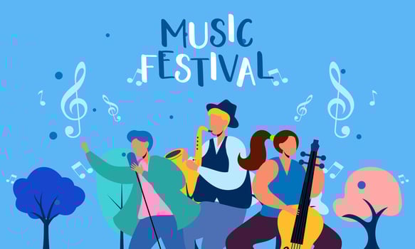 Posters for a summer live music festival or jazz party vector