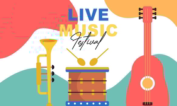 Posters for a summer live music festival or jazz party vector