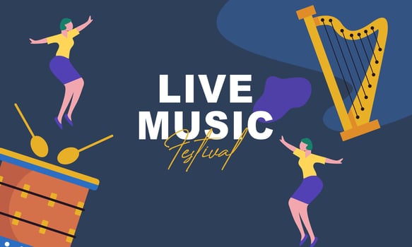 Posters for a summer live music festival or jazz party vector
