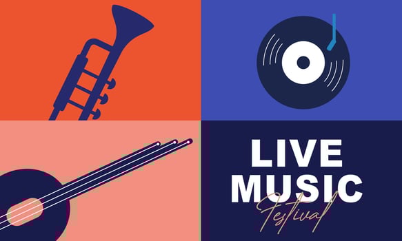 Posters for a summer live music festival or jazz party vector