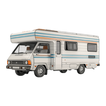 Camper Van on Transparent Background png