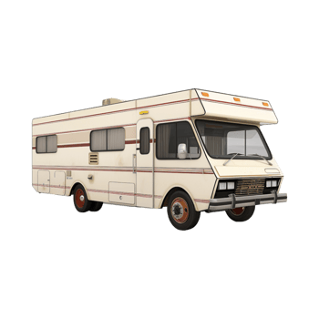 Camper Van on Transparent Background png