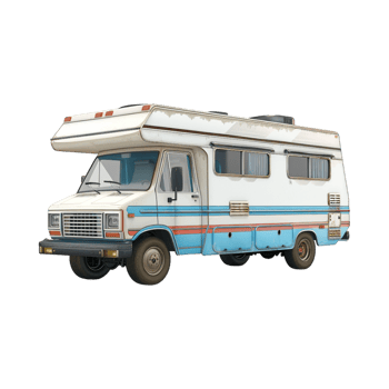 Camper Van on Transparent Background png