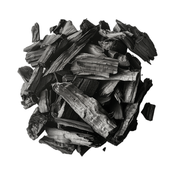 Chopped Coal Pieces on Transparent Background png