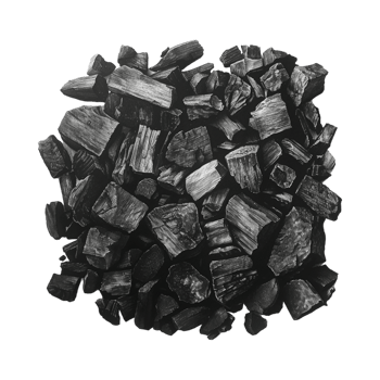 Chopped Coal Pieces on Transparent Background png