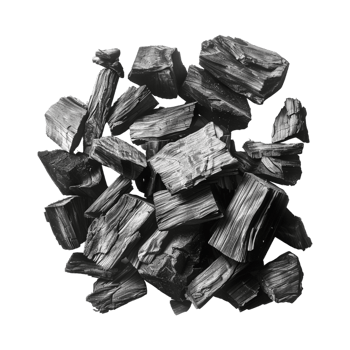 Chopped Coal Pieces on Transparent Background png