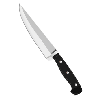 Professional Chef Knife Isolated on White, Sharp, Stainless Steel Blade for Kitchen Use png