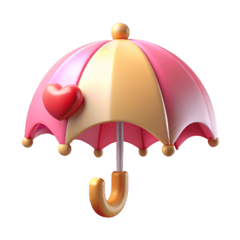 Umbrella Love 3d Icon png