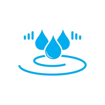 Blue water drop logo icon vector