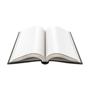 Blank Pages Book on Transparent Background png