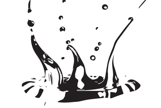 water or paint splash set isolated on background vector