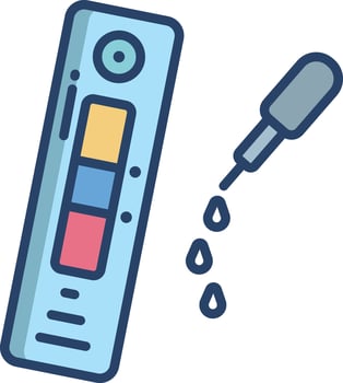 Pregnancy kit linear color illustration vector