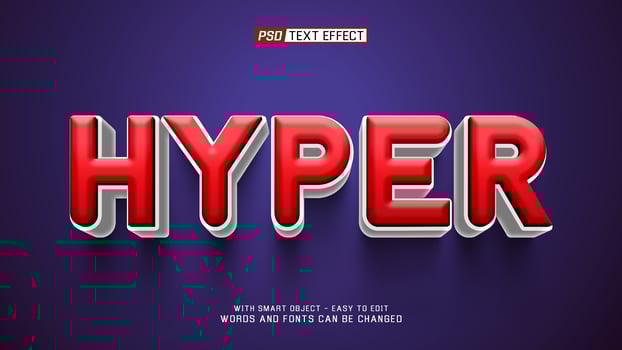 hyper text effect psd