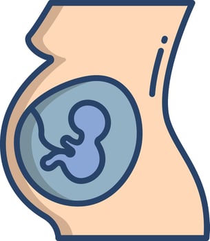 Baby Rotation linear color illustration vector