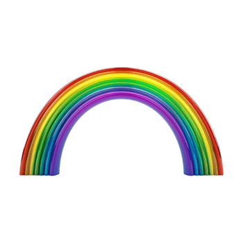 Colorful Rainbow Splash on Transparent Background png