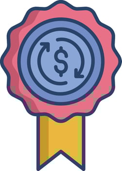 Medal linear color illustration vector