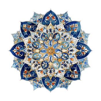 Indian Traditional Mandala Art on Transparent Background png