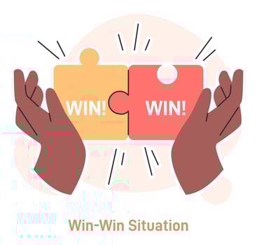 Conflict management. Character with conflict resolution skill. Person vector