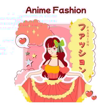 Anime culture. Otaku or geek lifestyle, popular japanese cartoons vector
