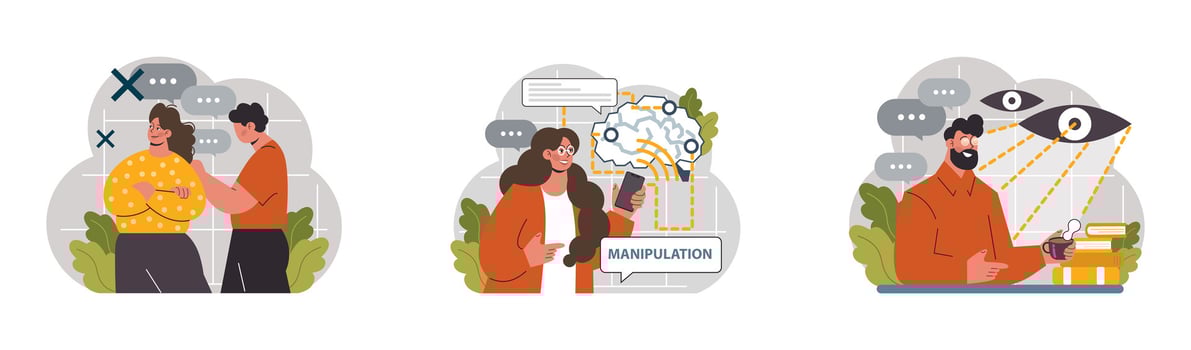 Manipulation. Psychological control method. Domination exploitation vector