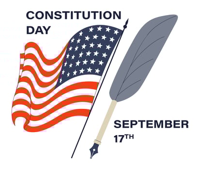 American constitution day. National USA holiday on September 17th. vector