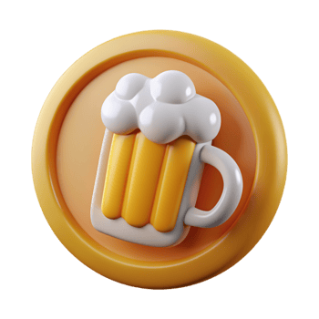 Beer Bar Logo 3d Graphic png