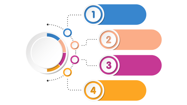 Infographic with 4 steps, process or options. png