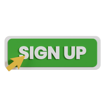 sign up button 3d icon. Sign Up 3D button with mouse pointer clicking png