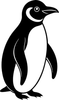 A penguin is standing on a white background vector