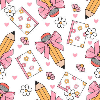 Cute pencil and bookish seamless pattern, Groovy retro back to school digital paper background, wallpaper, scrapbooking, classroom decor, gift for teacher. png