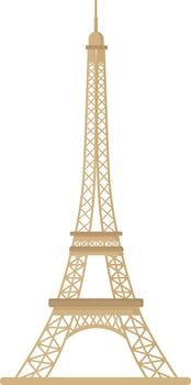 eiffel tower illustration isolated on white vector