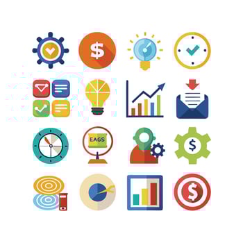 Business and Finance Icon Set Collection for Documents, Websites and Applications vector