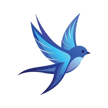 Colorful Bird Gradient Logotype Illustration vector