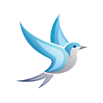 Colorful Bird Gradient Logotype Illustration vector