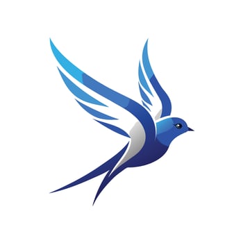 Colorful Bird Gradient Logotype Illustration vector