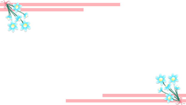 cute frame background decorated with pretty flower png