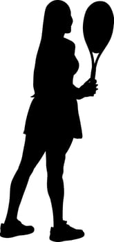 Silhouette man playing tennis vector