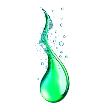 Abstract drop water paint strokes and ink drops in aqua watercolor on transparent background. png