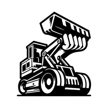 Bulldozer logo design template. Premium Bulldozer Logo Art Isolated vector
