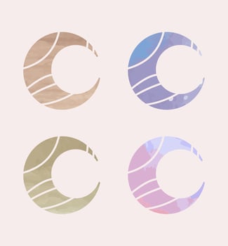 Crystal Moon design vector
