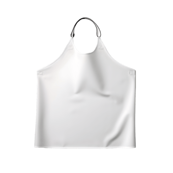 White kitchen apron on transparent background png