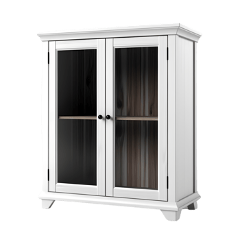 3d render of glass cabinet on transparent background png