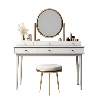 Modern dressing table on transparent background png