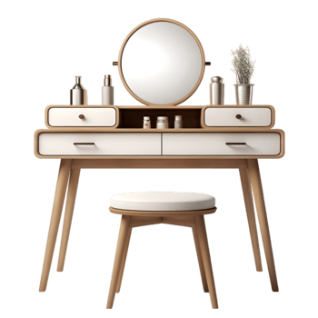 Modern dressing table on transparent background png