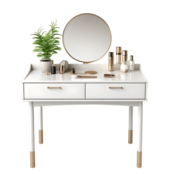Modern dressing table on transparent background png