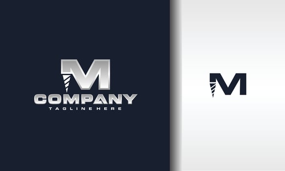 letter N drill logo vector