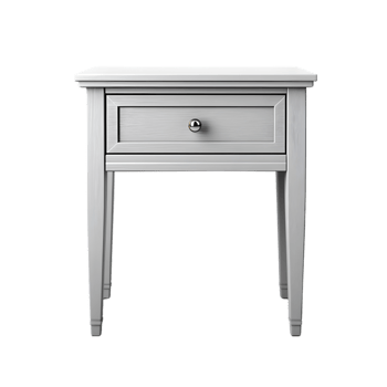 Wooden bedside table on transparent background png
