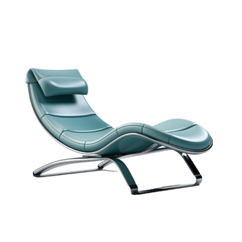 relax beach chair on transparent background Generated ai png