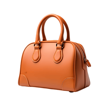 leather handbag on transparent background png