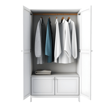 Closet with clothes on transparent background png